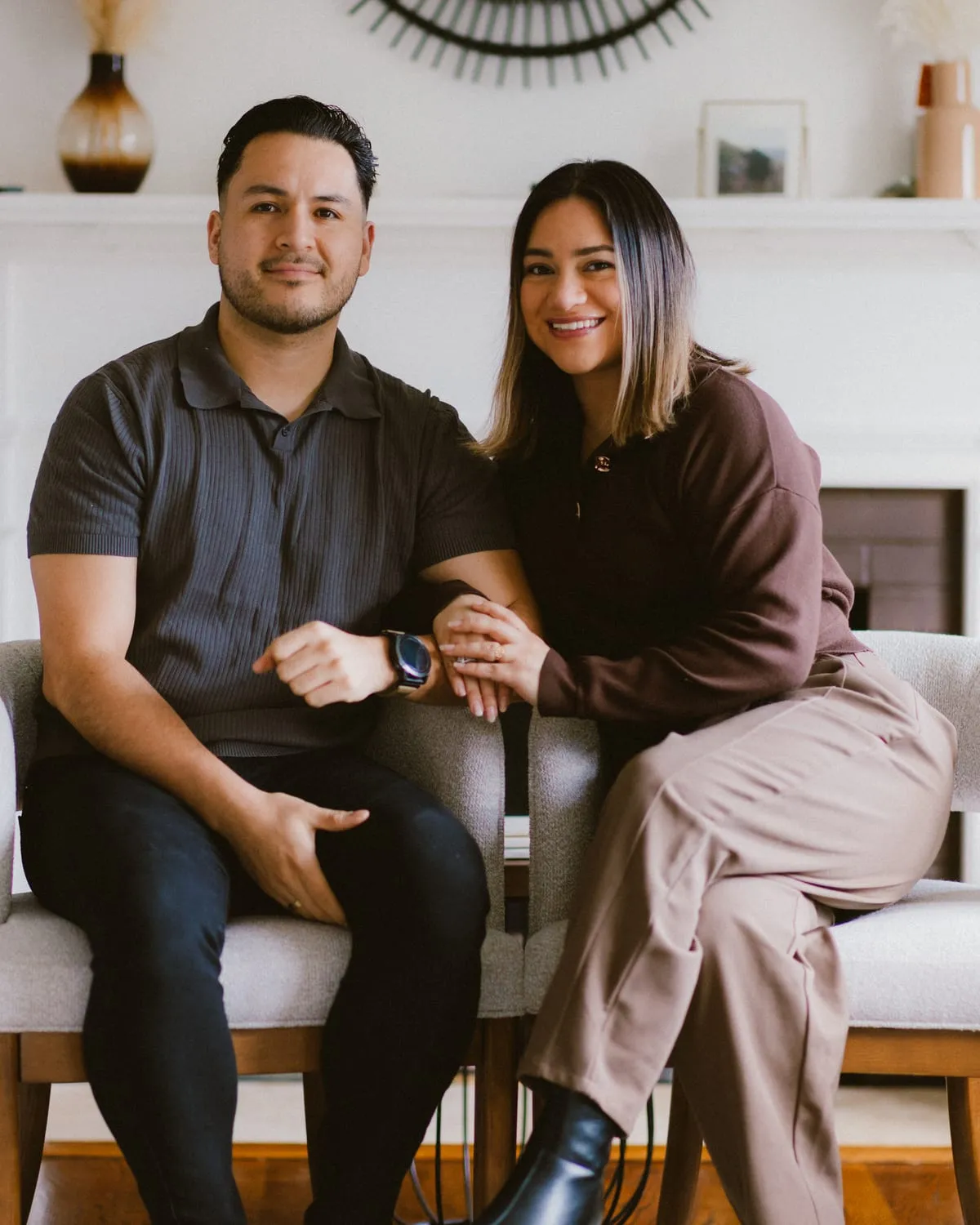 Andres Samaniego and Andrea Blanco, sitting side by side